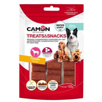 Treats&Snacks Dog - porcované konské mäso 100g