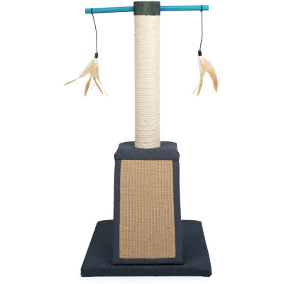Škrábadlo pre mačky s jutovým lanom a hračkami