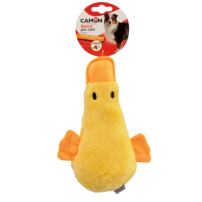 Hračka pre psa - polyesterová kačica s pískadlom