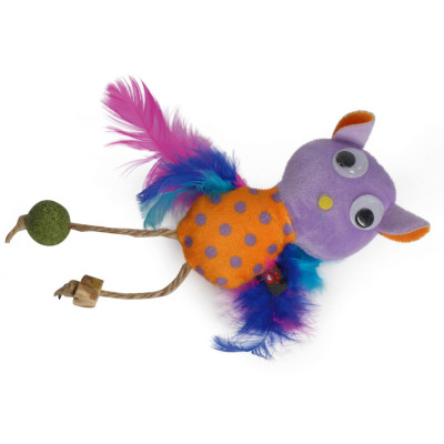 Hračka pre mačky - polyesterová sova s matatabi a kocúrnikom