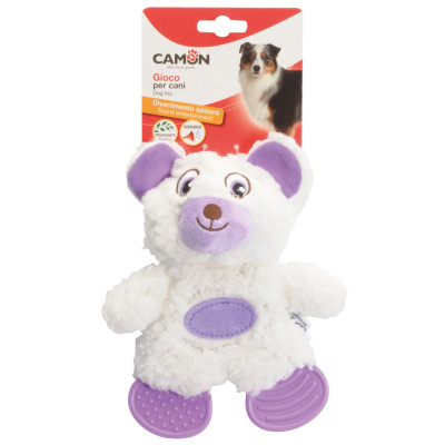 Hračka pre psa - Polyesterový plyšový medvedík s pískaním a šušťaním