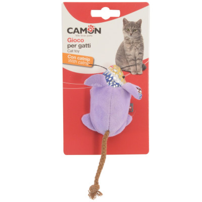 Hračka pre mačku - polyesterová myška s matatabi a mätou kocúrnika