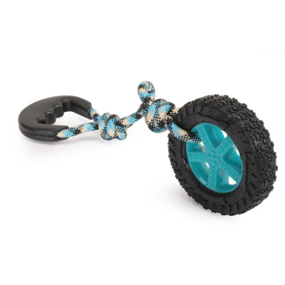 Hračka pre psov - TPR koleso s lanom a rukoväťou