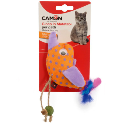 Hračka pre mačku - polyesterový vtáčik a matatabi s mačacou mätou