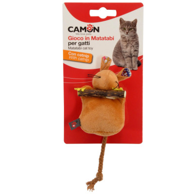 Hračka pre mačku - polyesterová myš s matatabi a tyčinkami z mačacej mäty