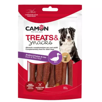 Treats&Snacks Dog - kačacie tyčinky s ryžou 80g